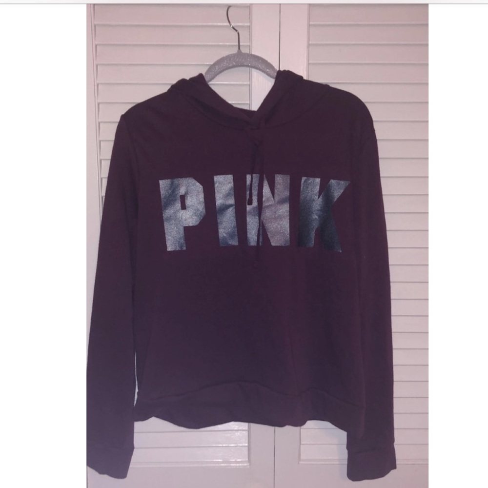 Victoria Secret PINK maroon hooded sweatshirt